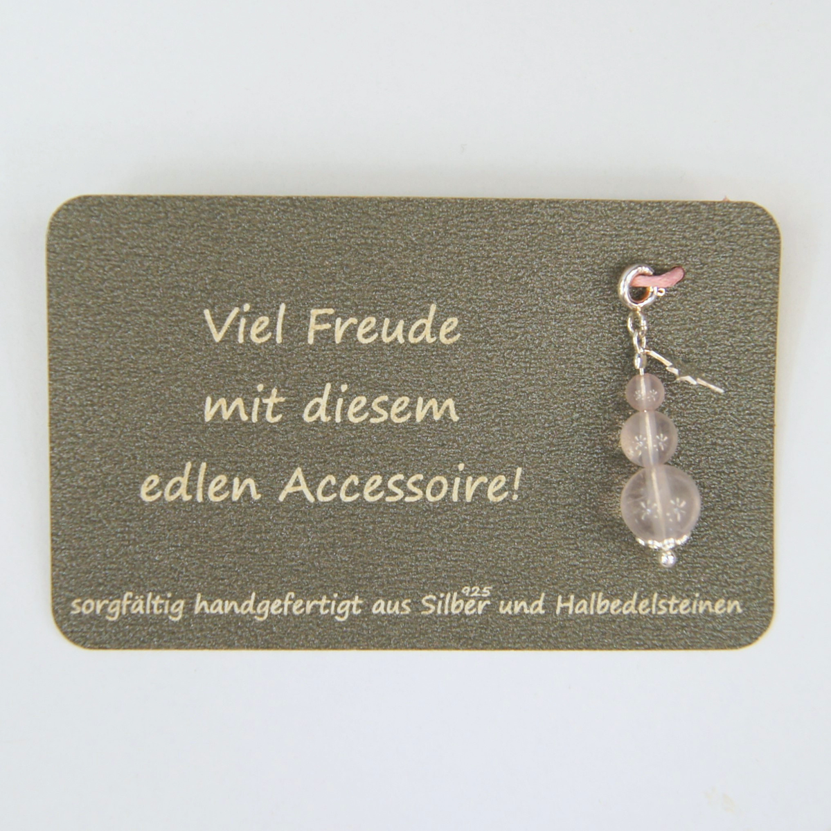 richtungsweisender Rosenquarz Anhänger