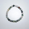 Baumachat-Perlenarmband von LEÑA Kunsthandwerk, 6 mm Perlen, elastischer Faden, 13–20 cm, Made in Austria