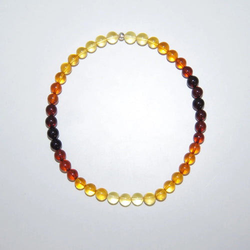 Carneol-Perlen Armband von LEÑA Kunsthandwerk, 4mm Perlen, Elastik-Faden, 13-20cm, Made in Austria
