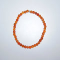 LEÑA Kunsthandwerk Bernstein-Perlen Armband, 4mm, Elastik-Faden, Größen 13–20 cm, Made in Austria