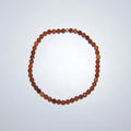 Granat-Perlenarmband von LEÑA Kunsthandwerk, 4 mm Perlen, Elastikfaden, 13–20 cm, hergestellt in Österreich
