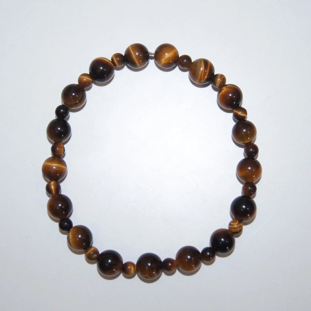 Armband aus Tigerauge-Perlen (8 mm & 4 mm) von LEÑA Kunsthandwerk, Made in Austria