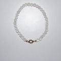 Bergkristall-Perlenarmband von LEÑA Kunsthandwerk mit vergoldetem Silber Sonnen-Charm, Made in Austria