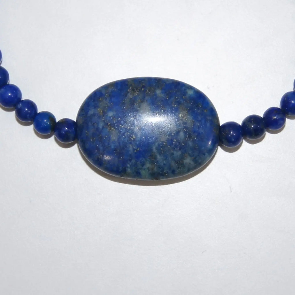 LEÑA Kunsthandwerk Lapislazuli-Schmuckset mit Kette, Armband und Ohrringen, Made in Austria